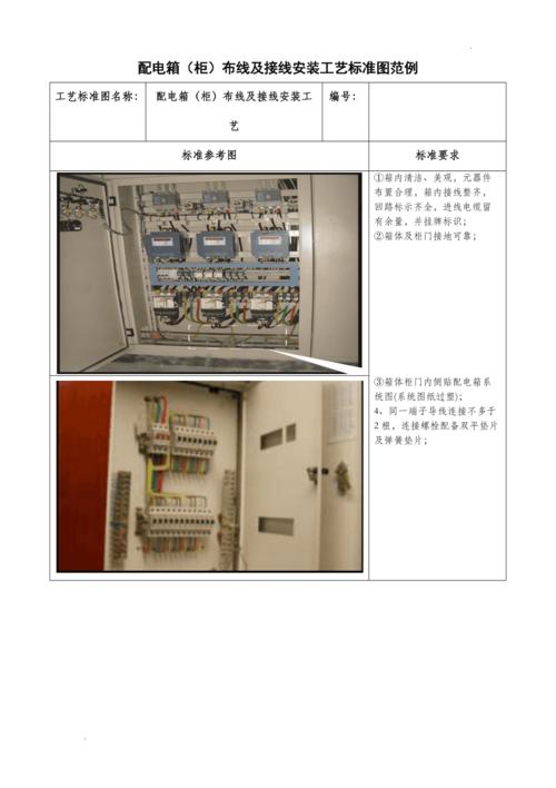 低压配电箱工艺要求标准